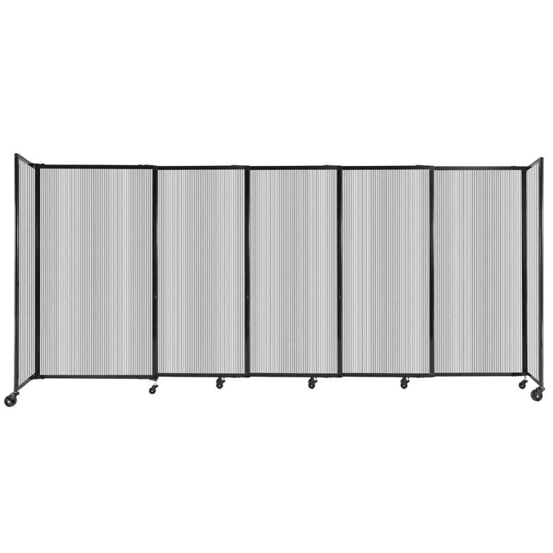 Versare 5' Tall Straightwall Sliding Portable Partition Polycarbonate